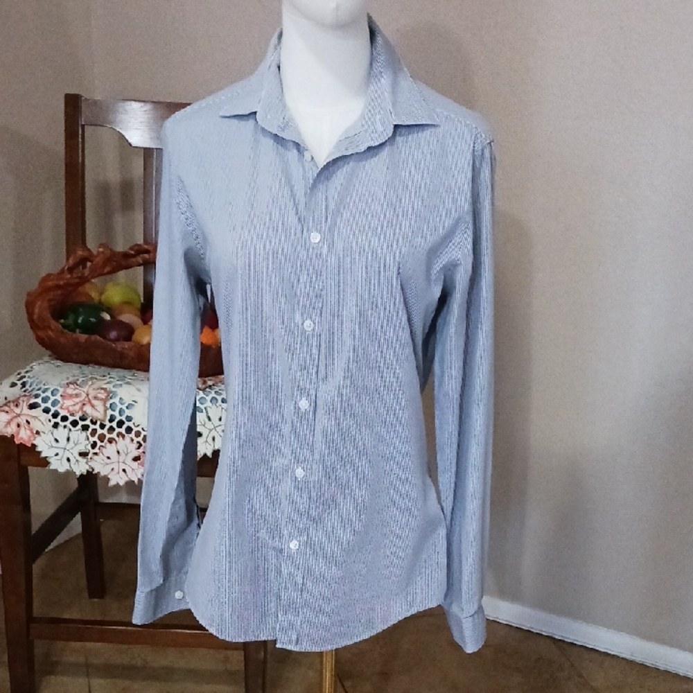 H&M- Striped Button-Up Shirt